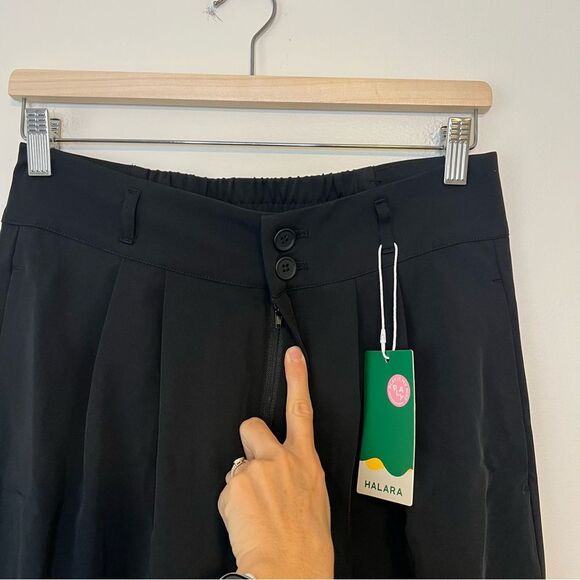 Halara High Waisted Wide Leg Black Pants NEW Size - Picture 3 of 6